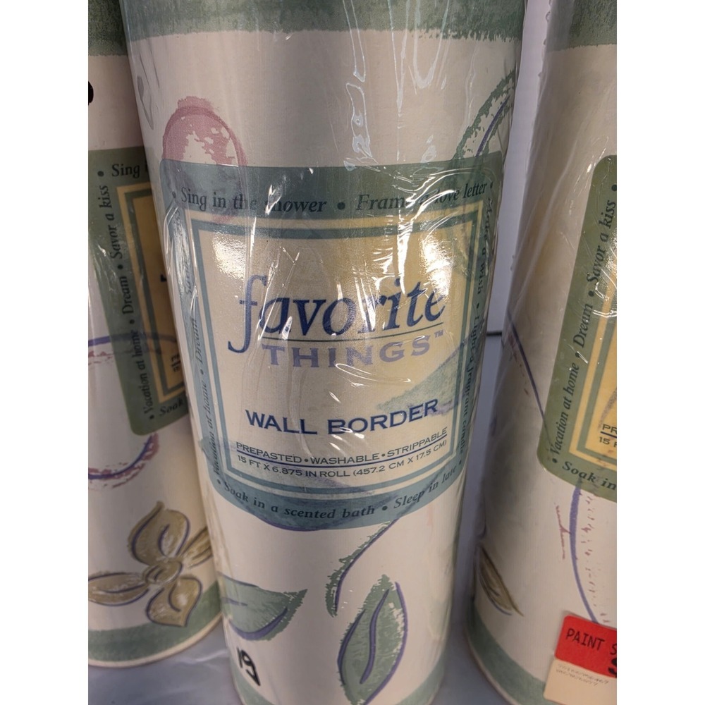 Favorite Things Painted Scroll Wall Border Lot of 4 Rolls #7050467 New Sealed - Picture 9 of 9